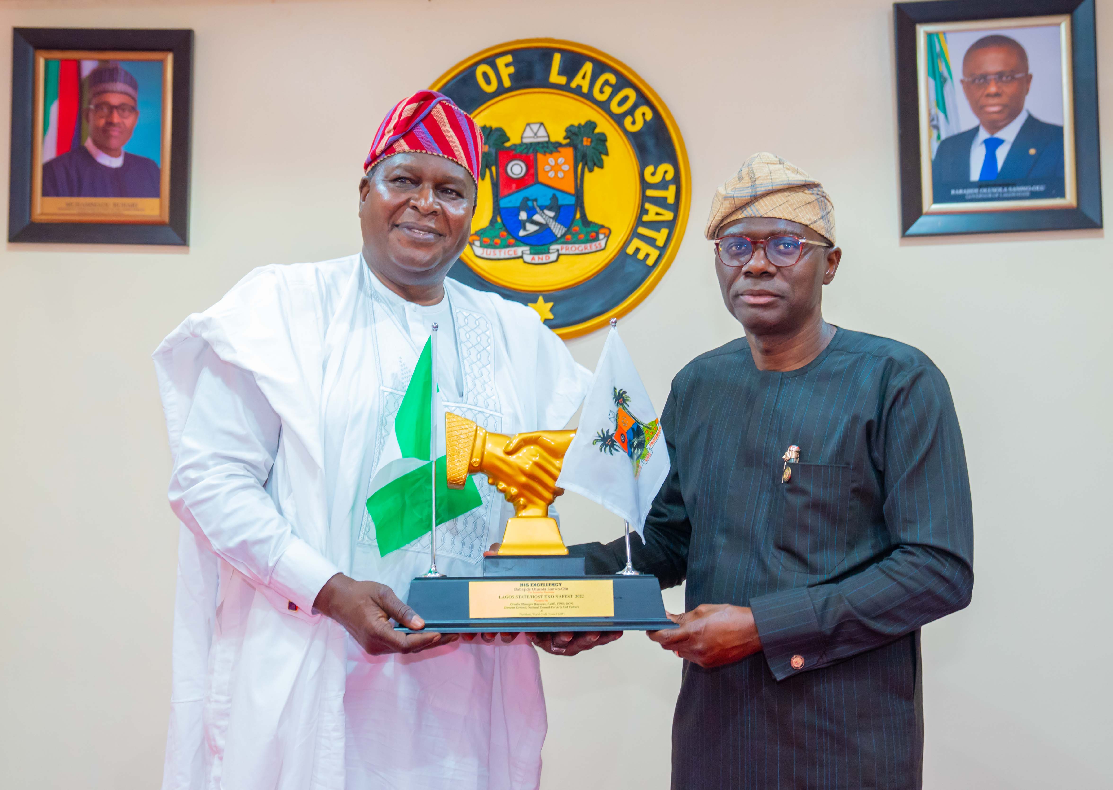 GOV SANWO-OLU MEETS WITH DIRECTOR-GENERAL, NATIONAL COUNCIL FOR ARTS AND CULTURE (NCAC), OTUNBA OLUSEGUN RUNSEWE